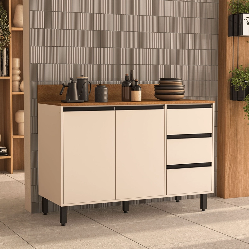 MUEBLE BASE KOYA 2P 3C BEIGE VEKKAHOME - 1