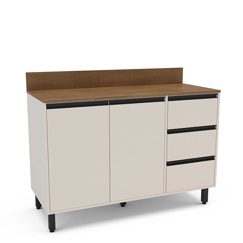 MUEBLE BASE KOYA 2P 3C BEIGE VEKKAHOME - 4
