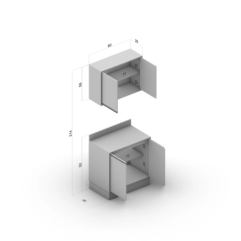 MUEBLE KOYA BASE 2P + MUEBLE AEREO 2P  VEKKAHOME - 3