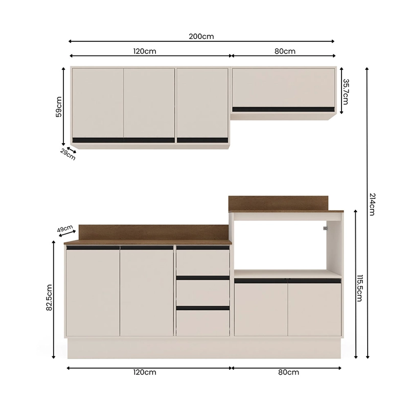 KIT COCINA KOYA PREMIER 8P 3C VEKKAHOME - 3