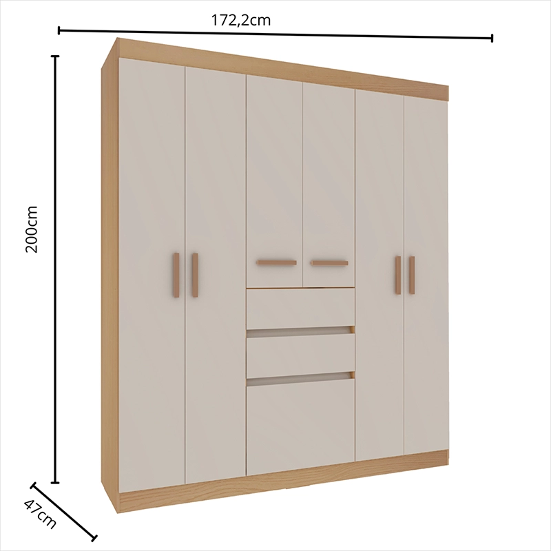 CLOSET BERNA BLANCO 7P 2C  VEKKAHOME - 3