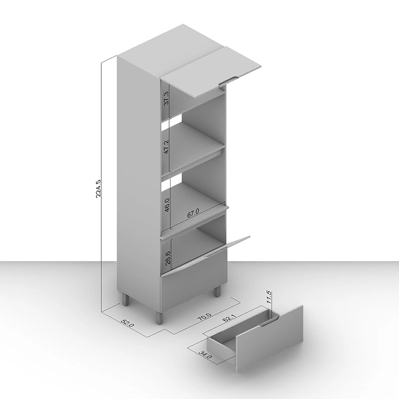 DESPENSA MEENA 2P 1C BLANCO VEKKAHOME - 5