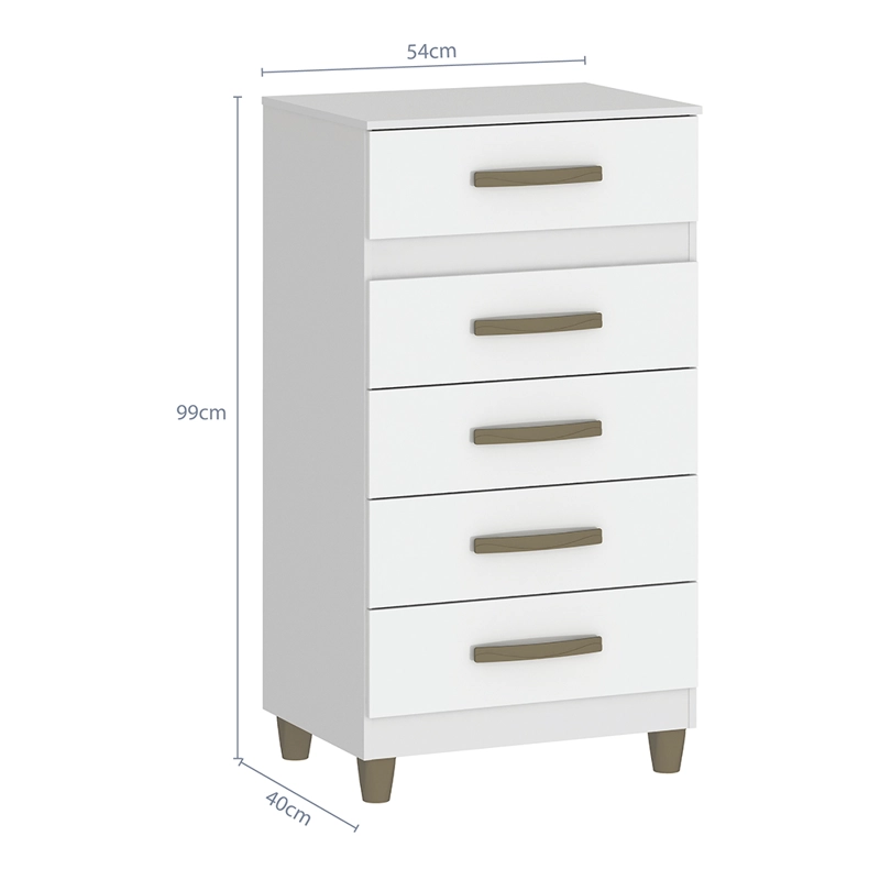 COMODA MALTA BLANCA 5C VEKKAHOME - 6