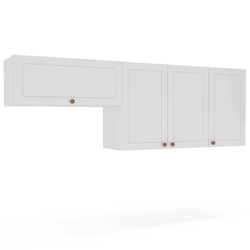 MUEBLE AEREO PEROLA 4P BLANCO/CAFE  VEKKAHOME - 1