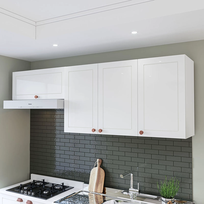 MUEBLE AEREO PEROLA 4P BLANCO/CAFE  VEKKAHOME - 2