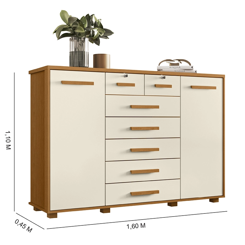 COMODA FONTANA BEIGE 2P+7C - 4