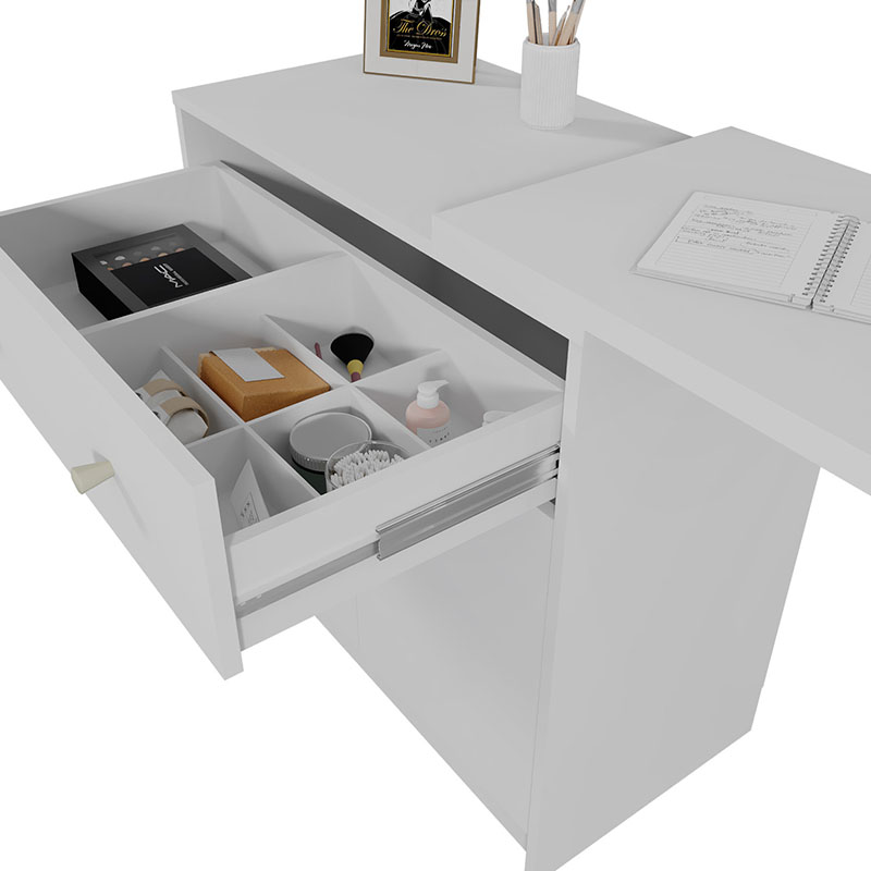 TOCADOR AURA BLANCO 2C 2P LUZ LED - 4