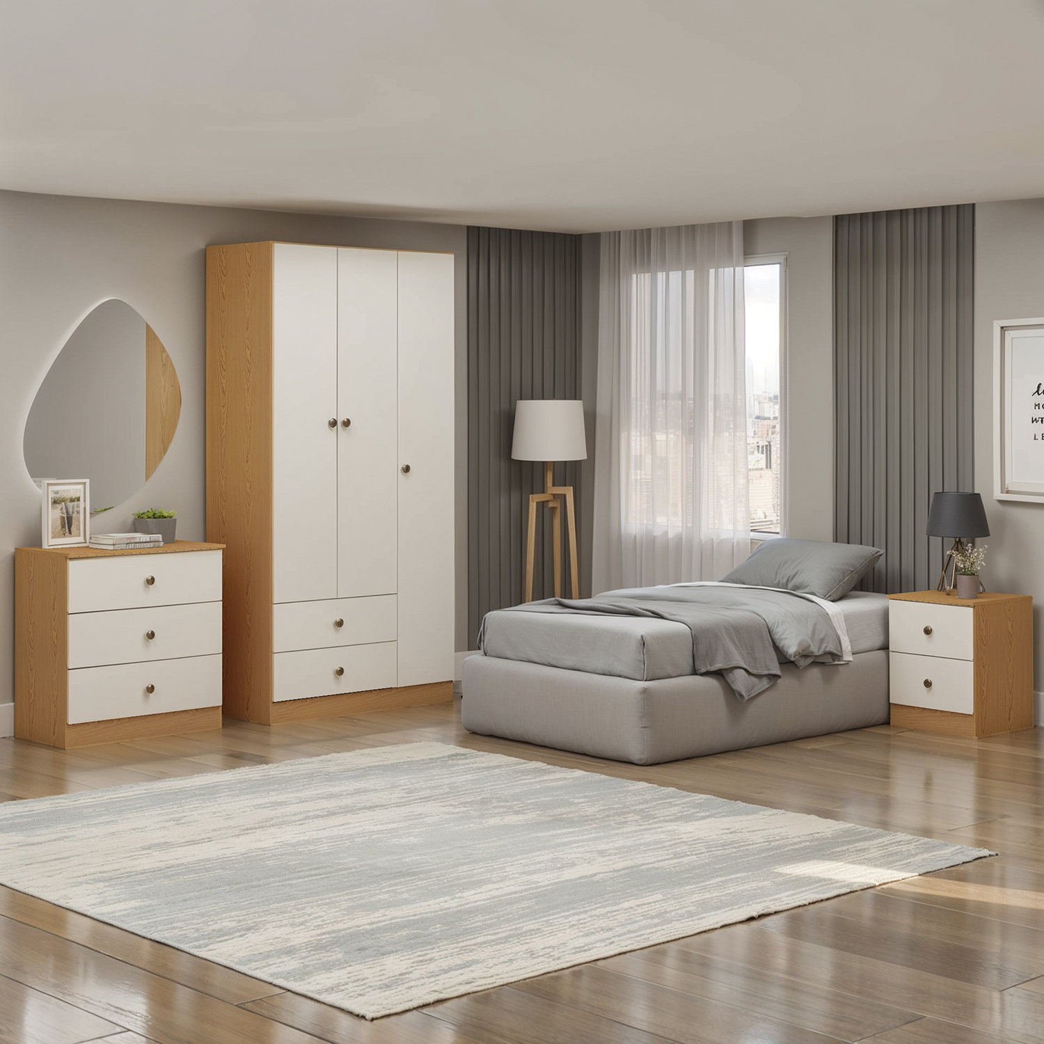 COMBO TANA CLOSET 3P 2C + COMODA 3C + VELADOR 2C - 3