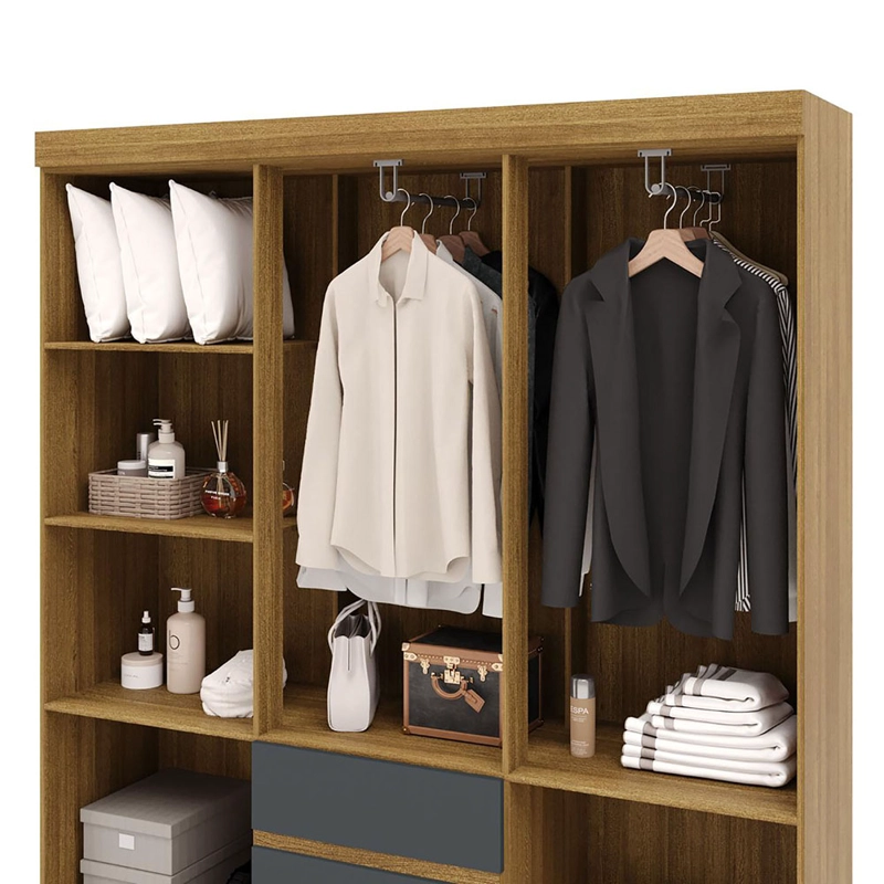 CLOSET IDEAL 6P 2C GRIS - 6
