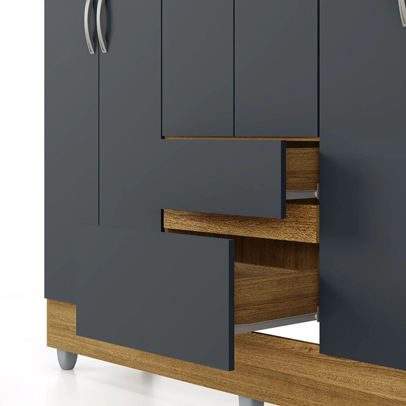 CLOSET IDEAL 6P 2C GRIS - 7