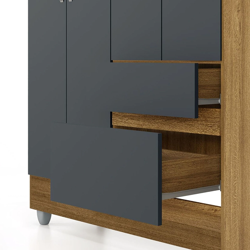 CLOSET IDEAL 4P 2C GRIS - 7
