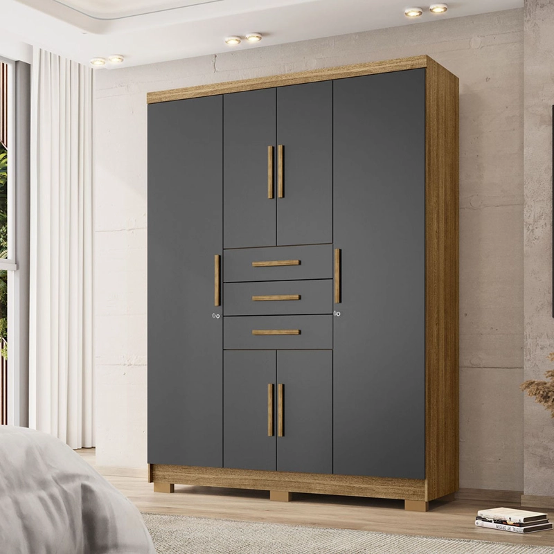 CLOSET TAURUS 6P 3C GRIS - 1