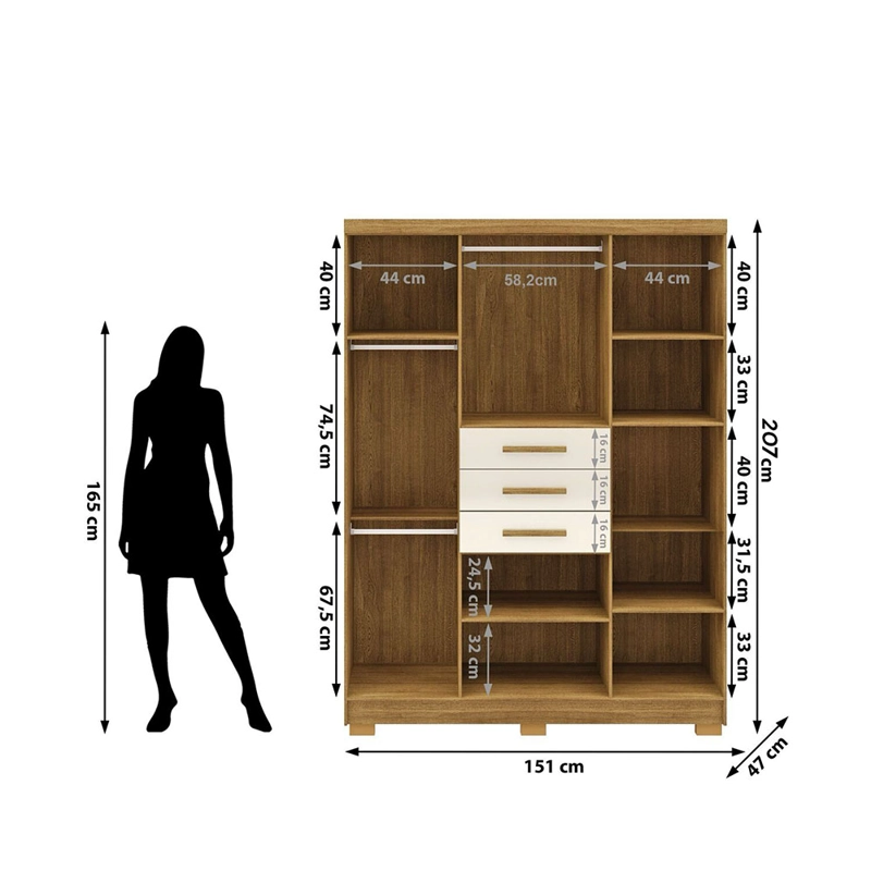 CLOSET TAURUS 6P 3C BEIGE - 9