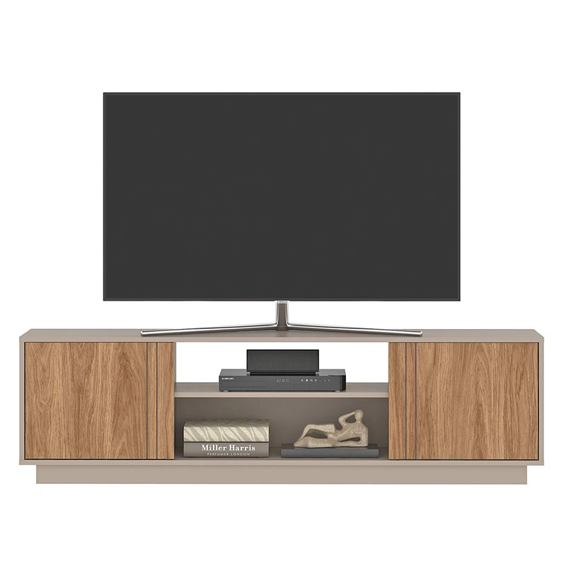 RACK TV ARAUCO 2P GRIS/CAFE - 1