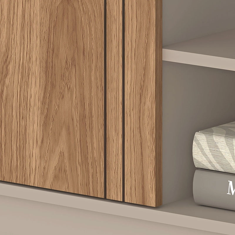 RACK TV ARAUCO 2P GRIS/CAFE - 5