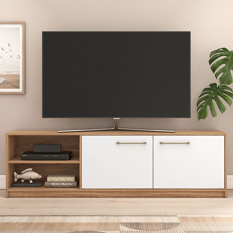 RACK TV LICAN 2P CAFE /BLANCO - 2