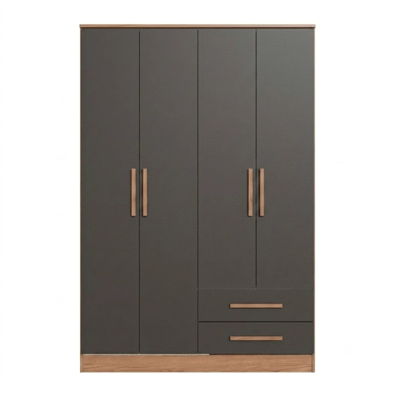 CLOSET PEQUIM 4 PUERTAS GRAFITO - 1