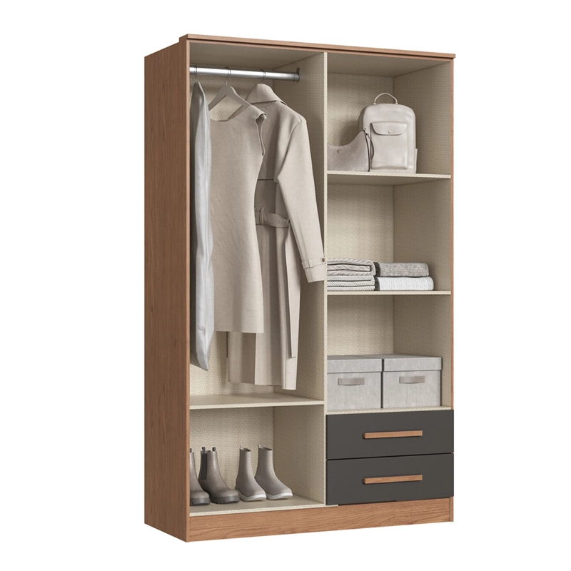 CLOSET PEQUIM 4 PUERTAS GRAFITO - 4