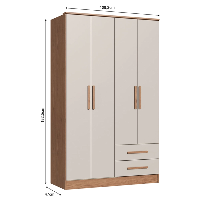 CLOSET PEQUIM 4 PUERTAS BEIGE - 6