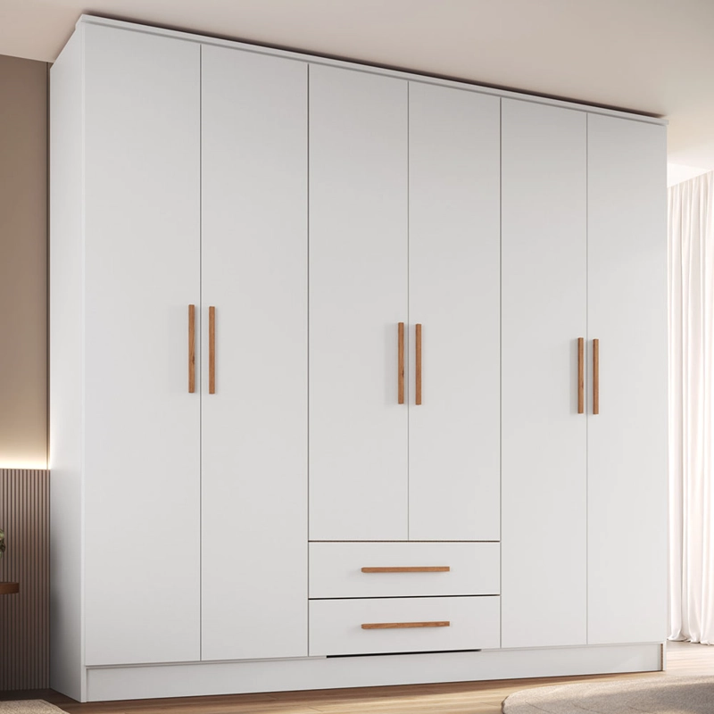 CLOSET PEQUIM 6 PUERTAS BLANCO - 2