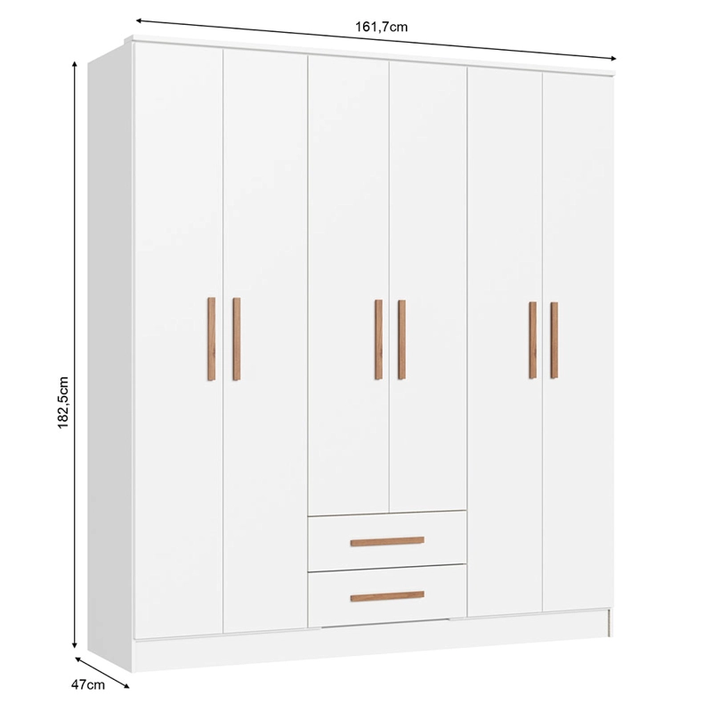 CLOSET PEQUIM 6 PUERTAS BLANCO - 6