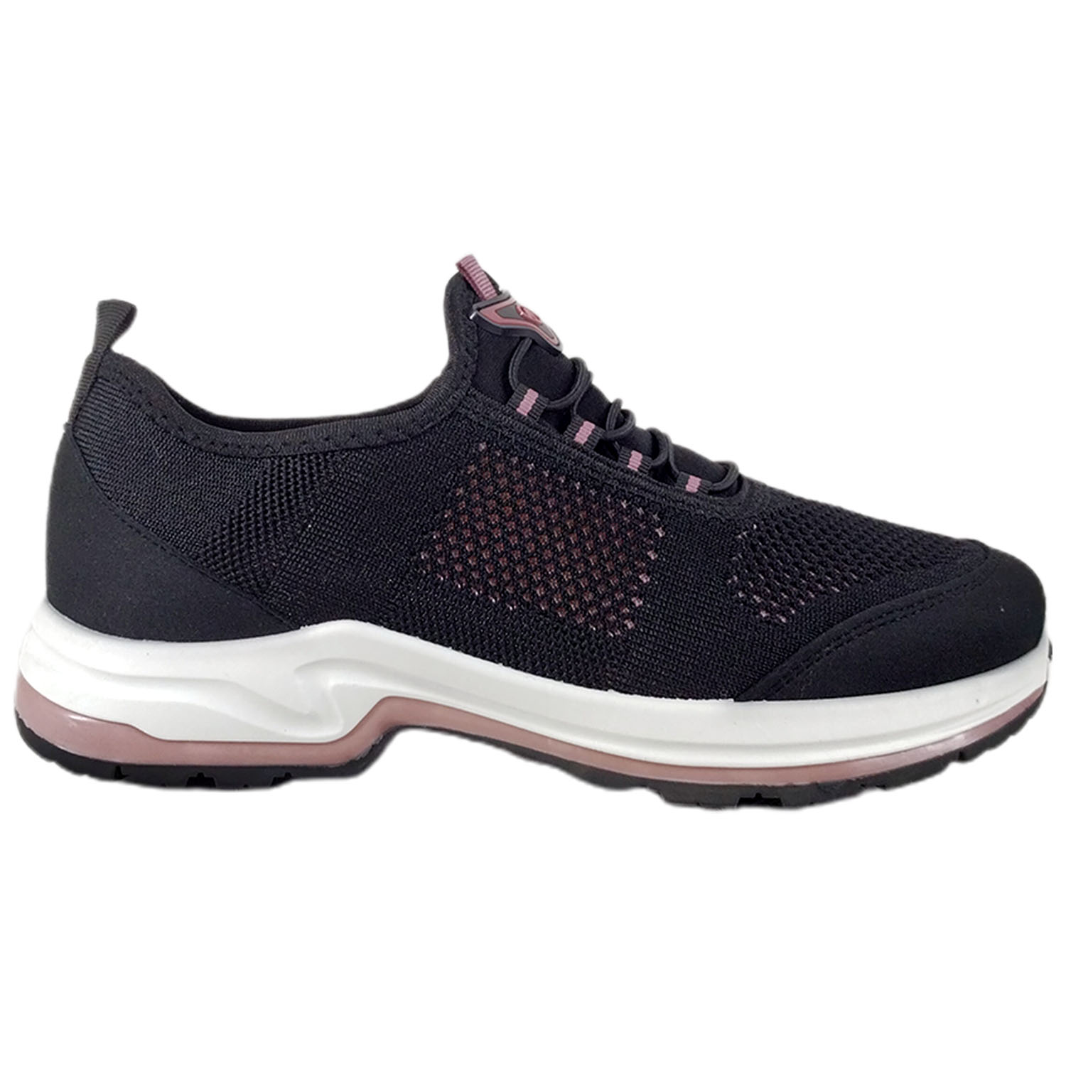 ZAPATILLAS MUJER MEGABAZAR RUNNING NEGRO - 1
