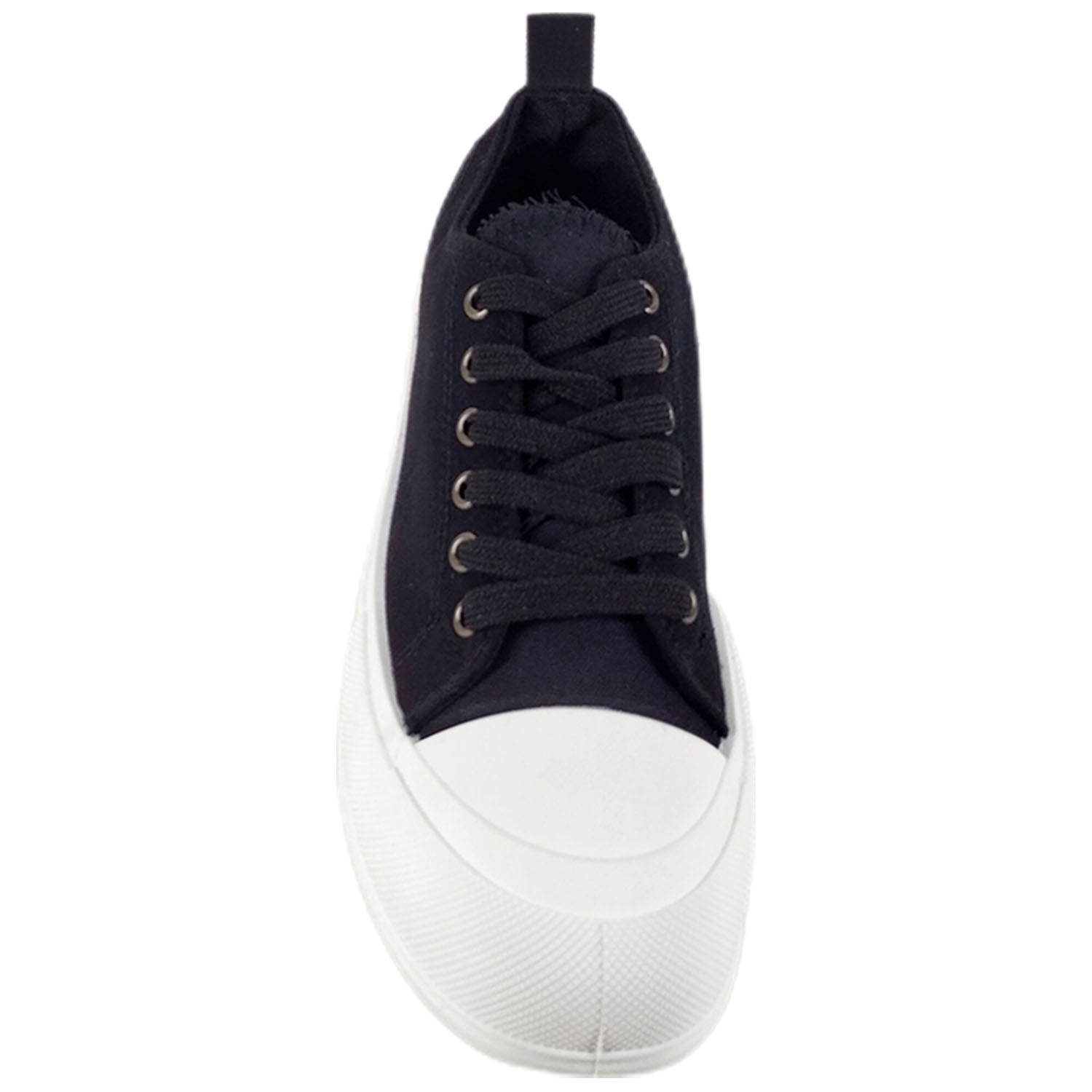 ZAPATILLAS MUJER MEGABAZAR URBANAS CASUALES NEGRO CON FORMA - 3