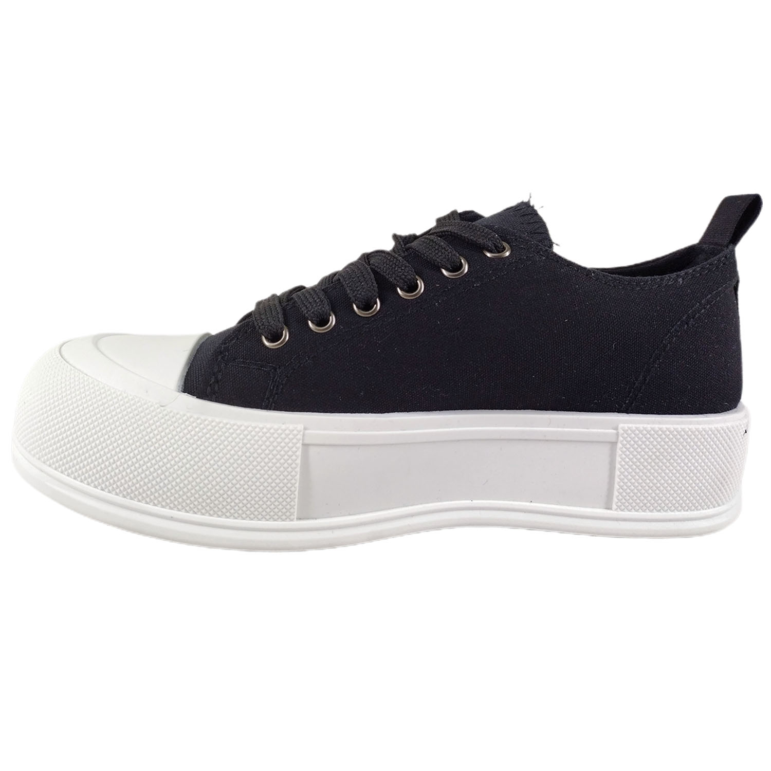 ZAPATILLAS MUJER MEGABAZAR URBANAS CASUALES NEGRO CON FORMA - 4