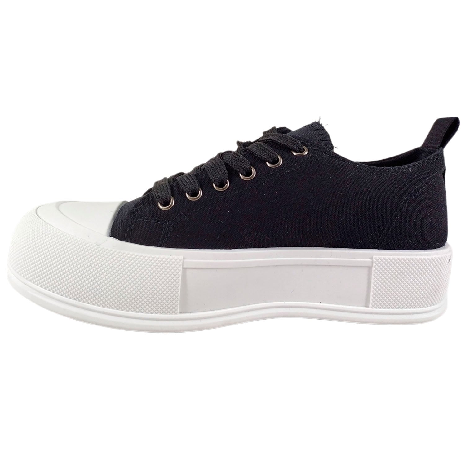 ZAPATILLAS MUJER MEGABAZAR URBANAS CASUALES NEGRO CON FORMA - 4