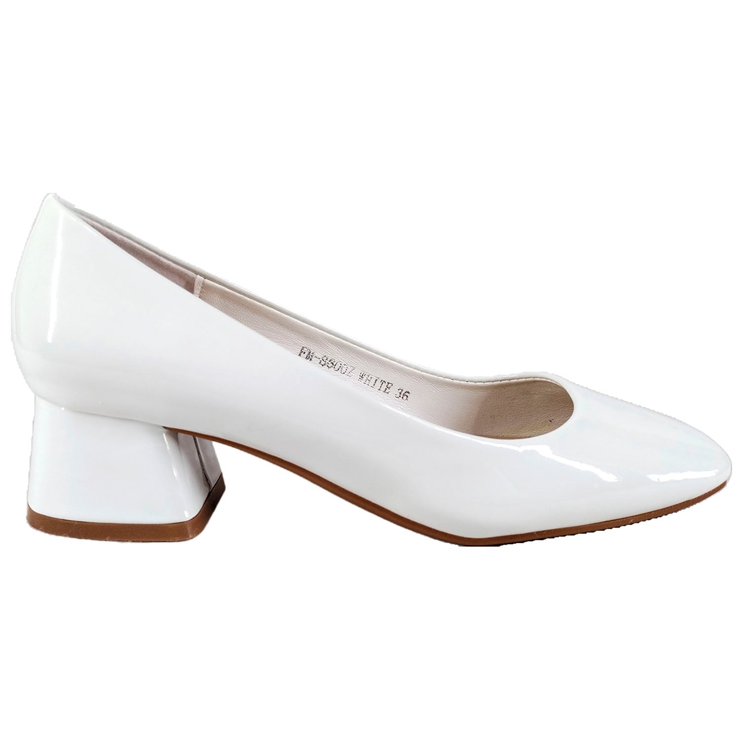 ZAPATO FORMAL DE MUJER TACO BAJO 86 BLANCO - 1