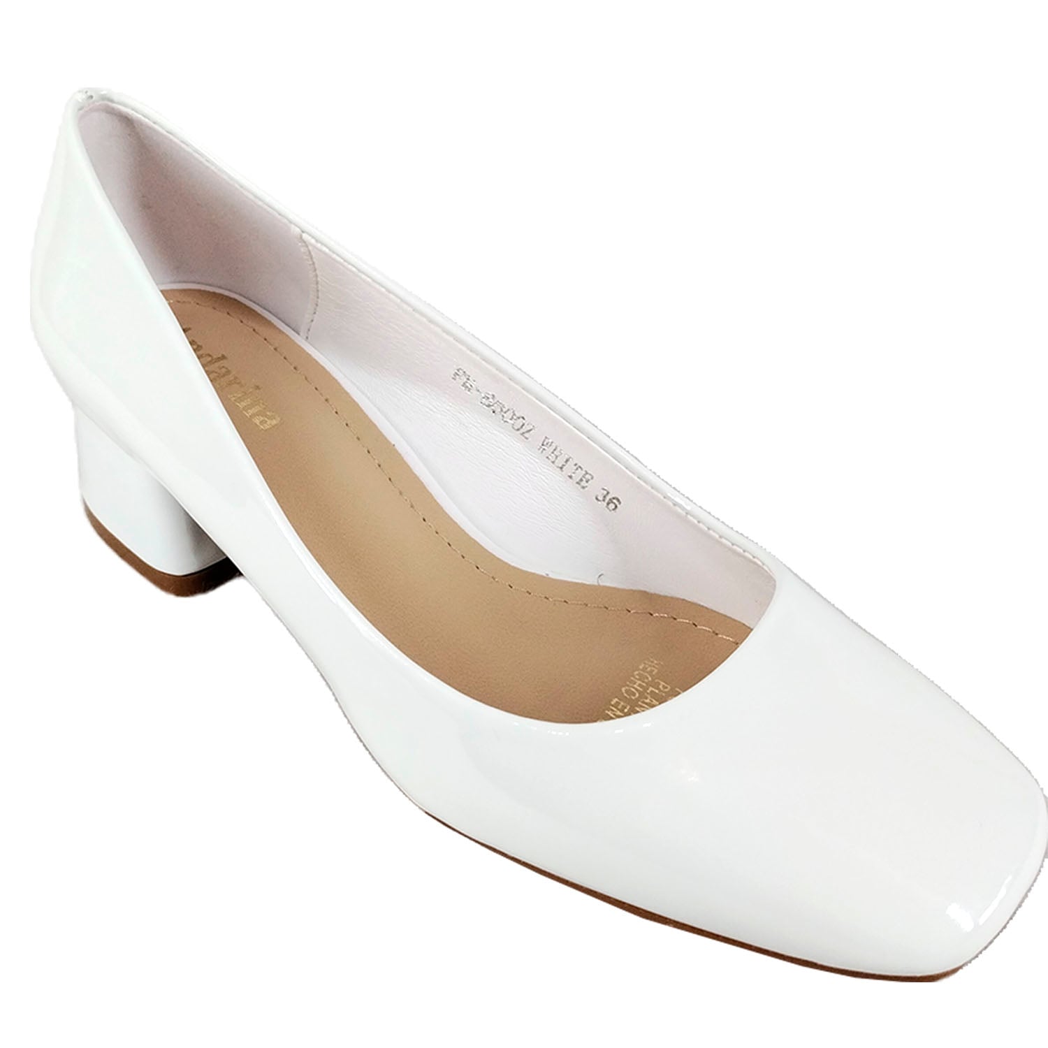 ZAPATO FORMAL DE MUJER TACO BAJO 86 BLANCO - 2