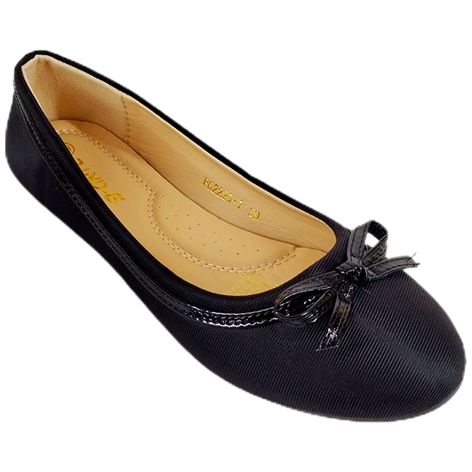 ZAPATOS DE MUJER BALLERINAS 20 NEGRO - 2