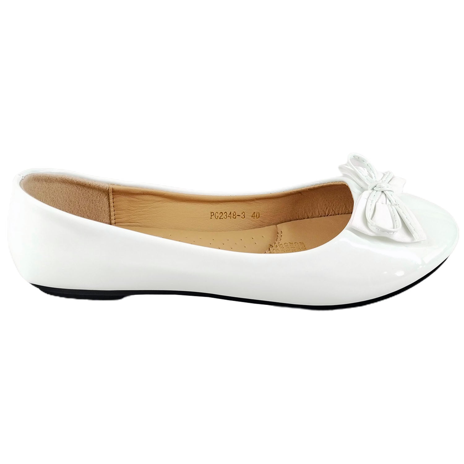 ZAPATOS MUJER MEGABAZAR BLANCO BALLERINAS 48 - 2