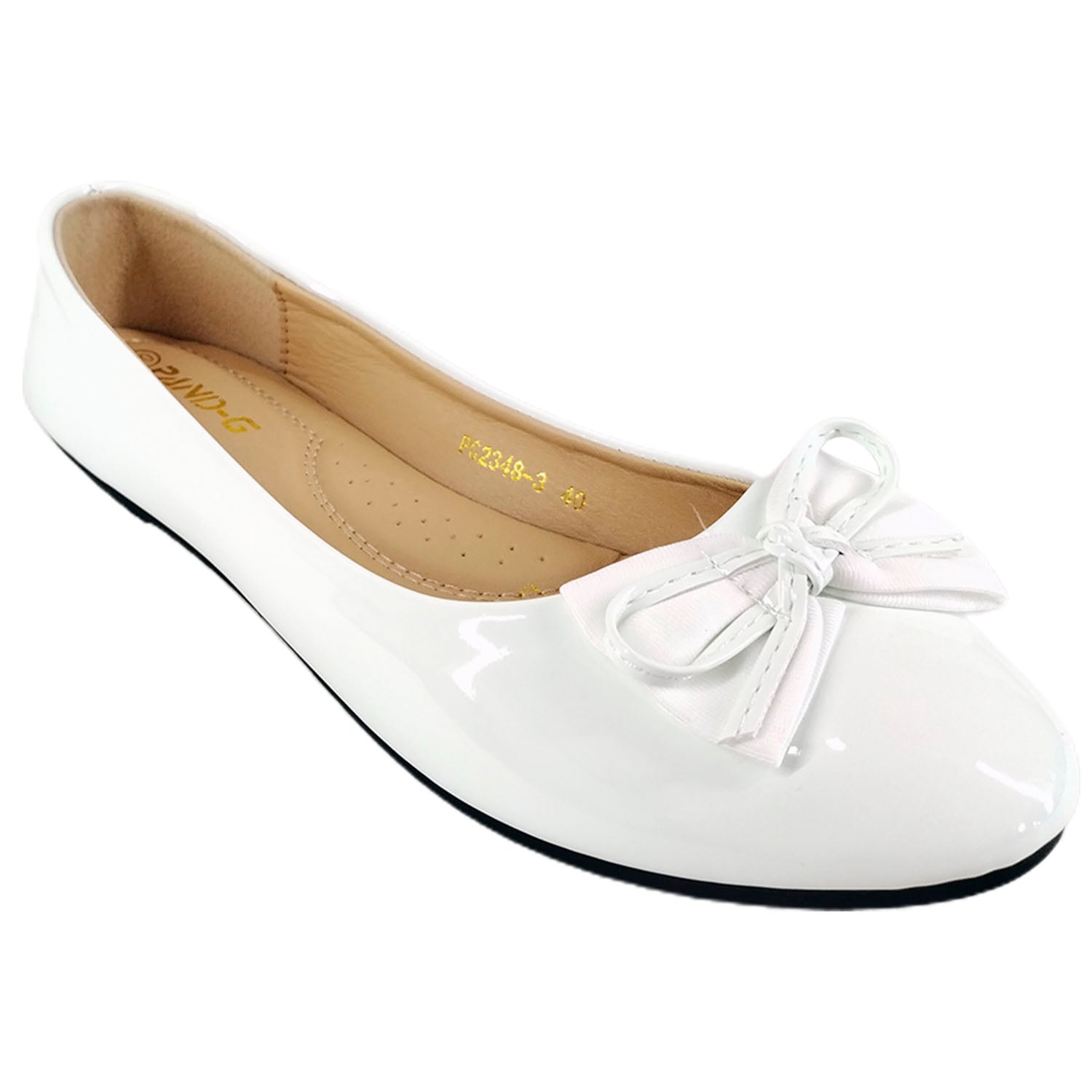 ZAPATOS MUJER MEGABAZAR BLANCO BALLERINAS 48 - 3