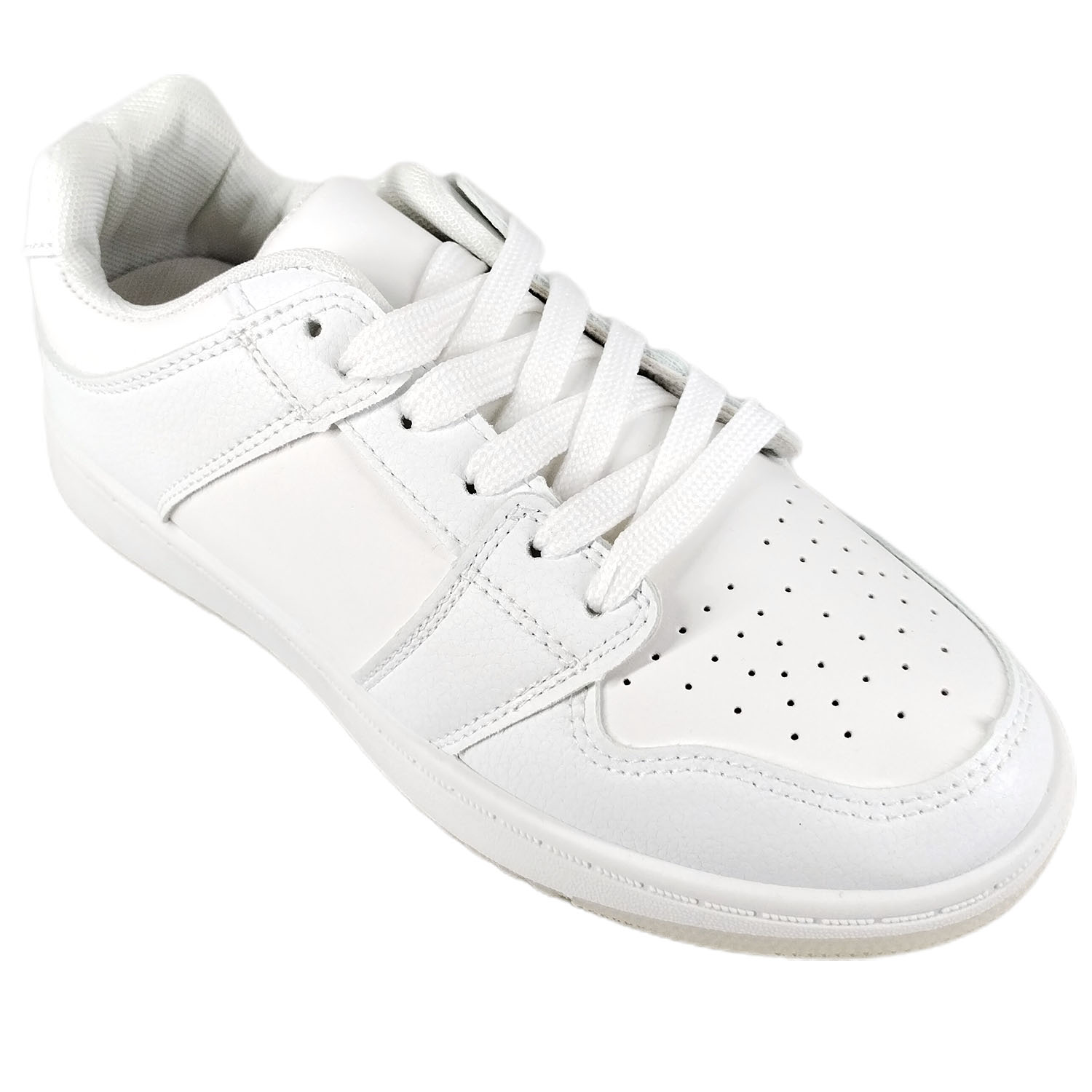 ZAPATILLAS MUJER MEGABAZAR URBANAS CASUALES BLANCO A22 - 3
