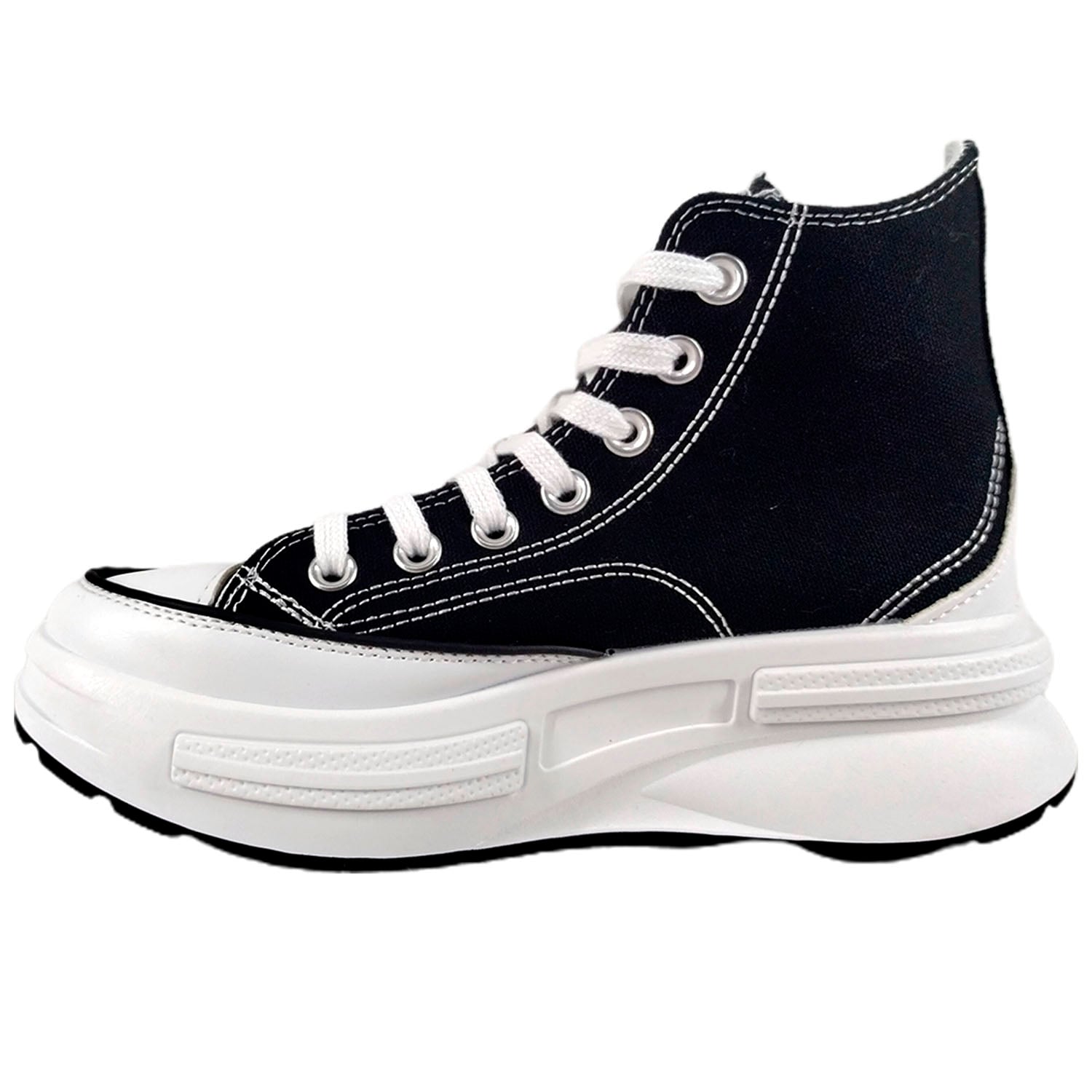 ZAPATILLA URBANA CAÑA ALTA DE MUJER CON PLATAFORMA J25 NEGRO - 4