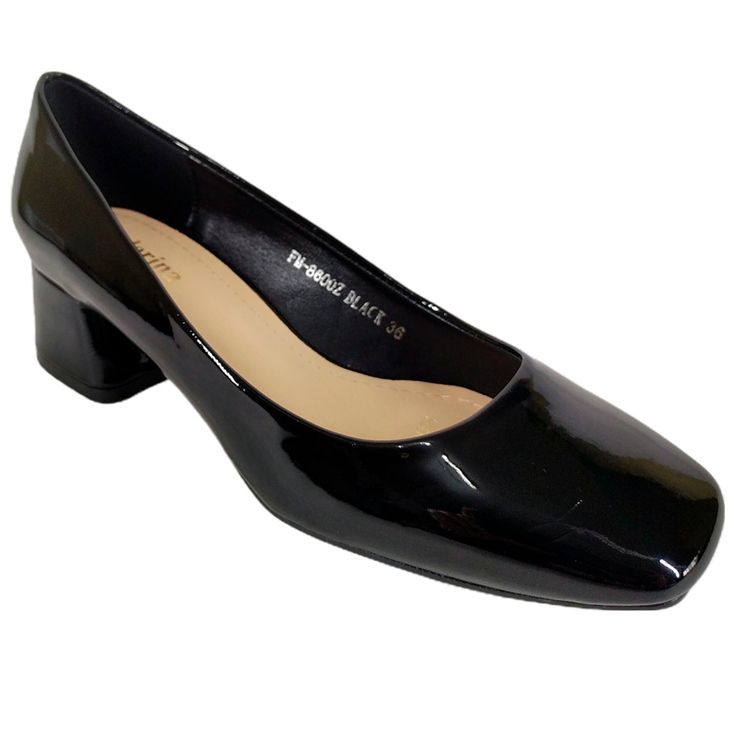 ZAPATO FORMAL DE MUJER TACO BAJO 86 NEGRO - 2