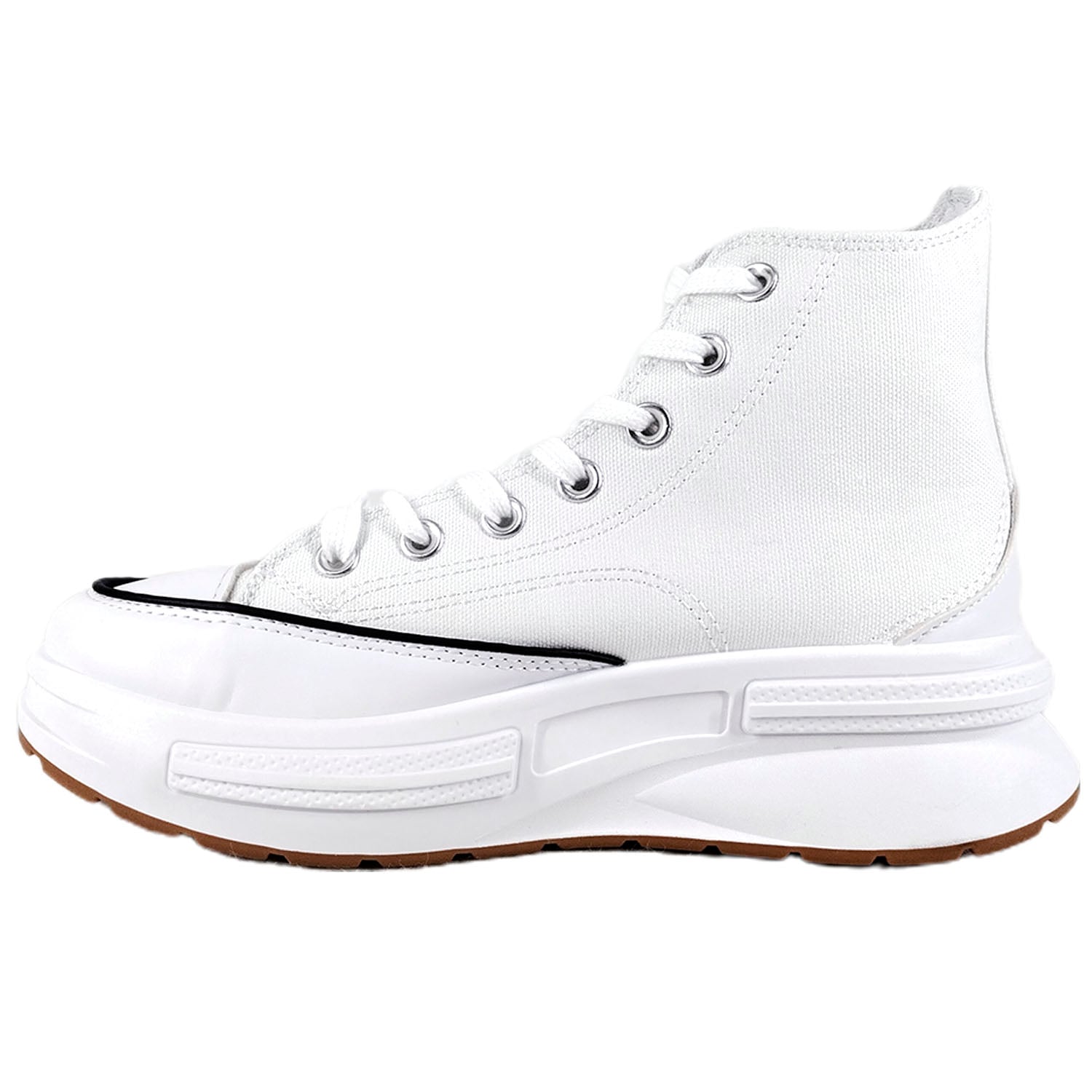 ZAPATILLAS MUJER MEGABAZAR URBANAS CASUALES BLANCO CAÑA ALTA DE CON FORMA J25 - 4