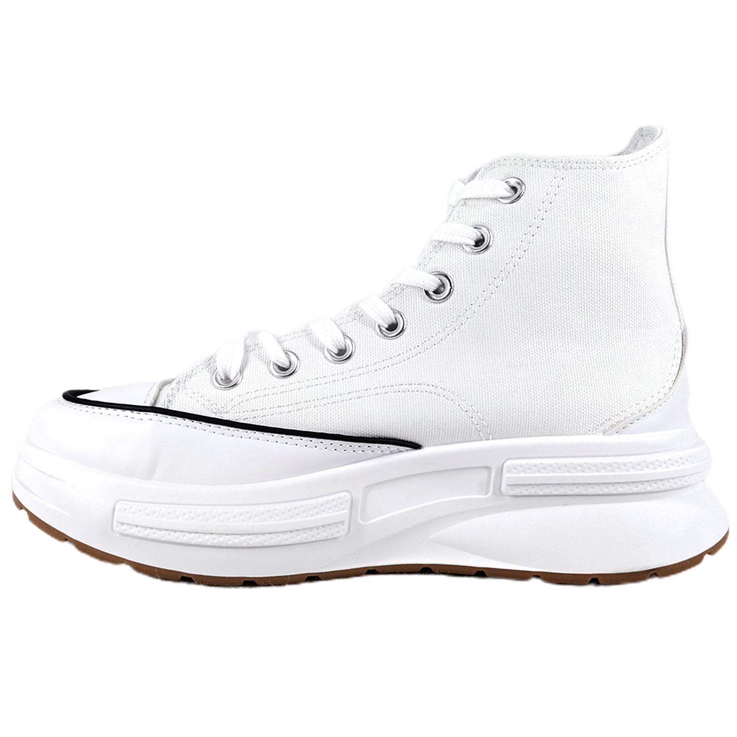 ZAPATILLAS MUJER MEGABAZAR URBANAS CASUALES BLANCO CAÑA ALTA DE CON FORMA J25 - 4