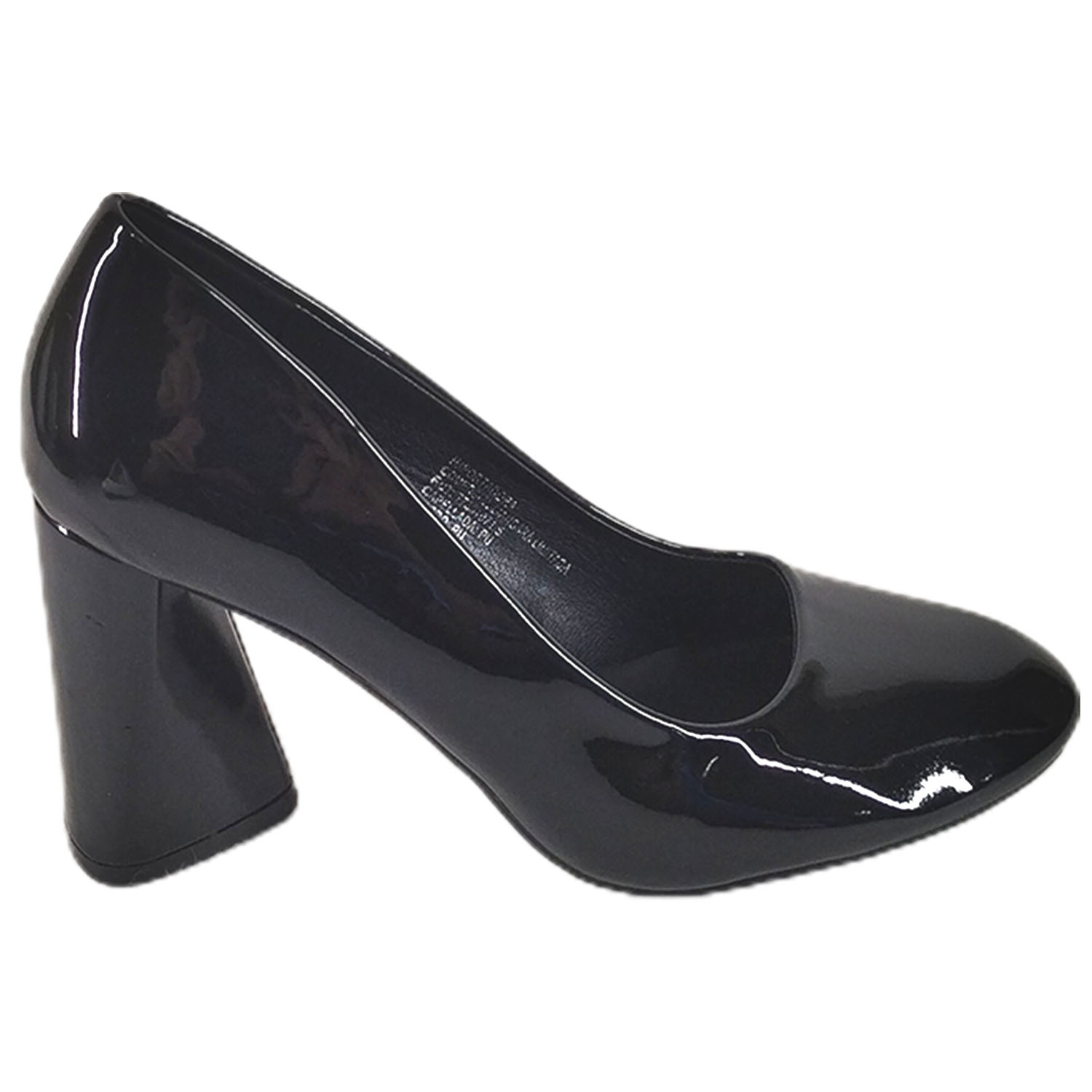 ZAPATO CHAROL FORMAL DE MUJER TACO GRUESO ALTO - 2