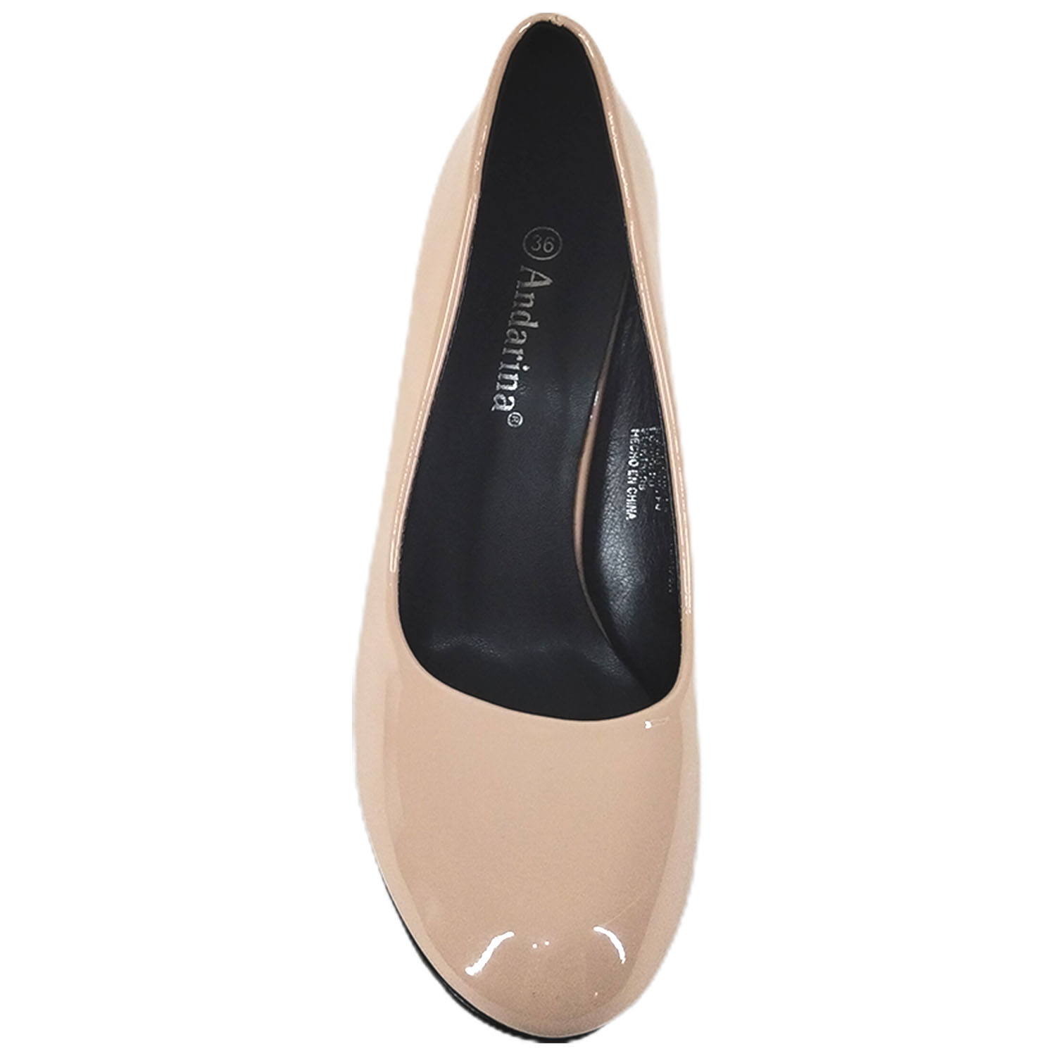 ZAPATO CHAROL FORMAL DE MUJER TACO GRUESO ALTO - 4