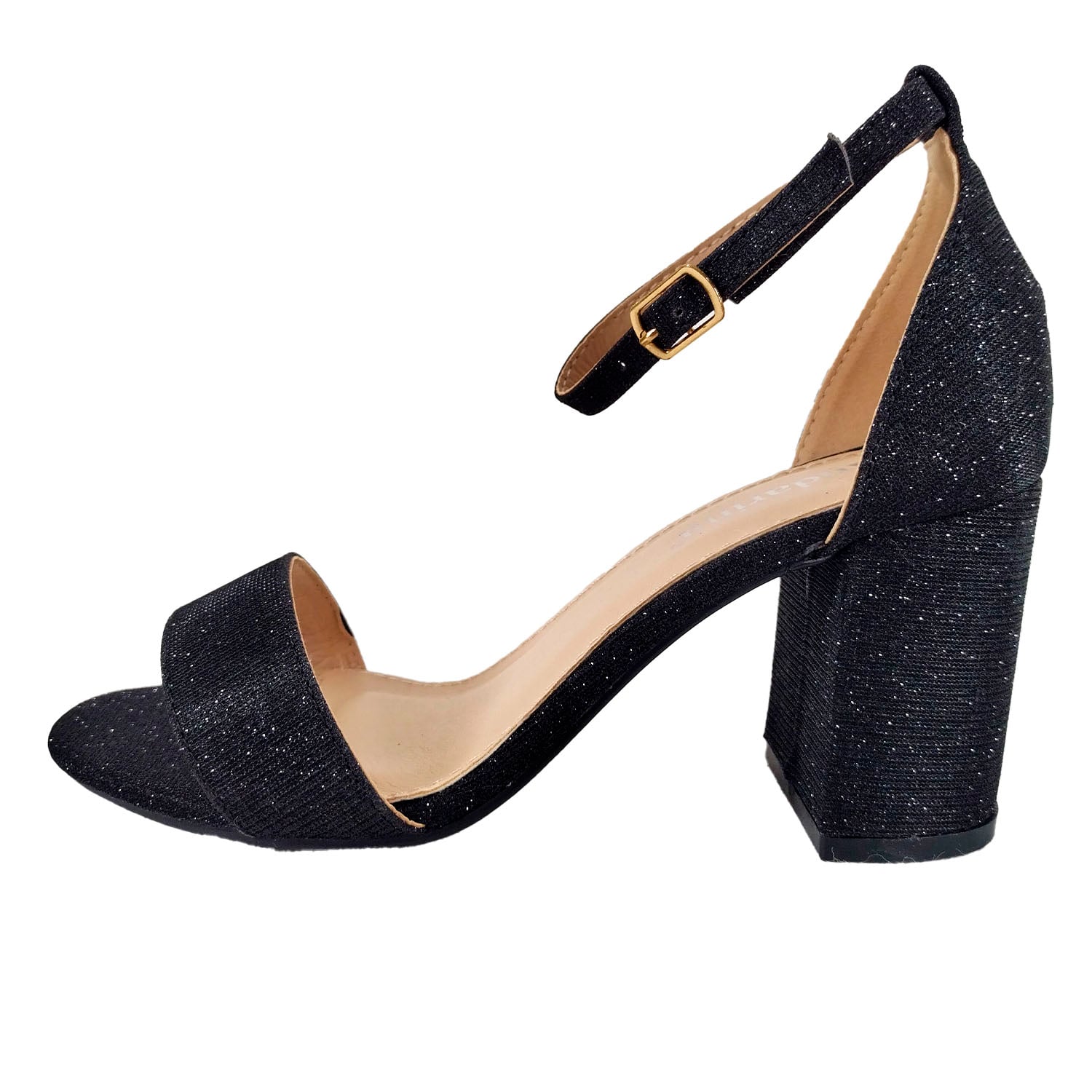 SANDALIAS MUJER MEGABAZAR DE TACO ALTO CON BRILLANTES L5 YASNA - 1
