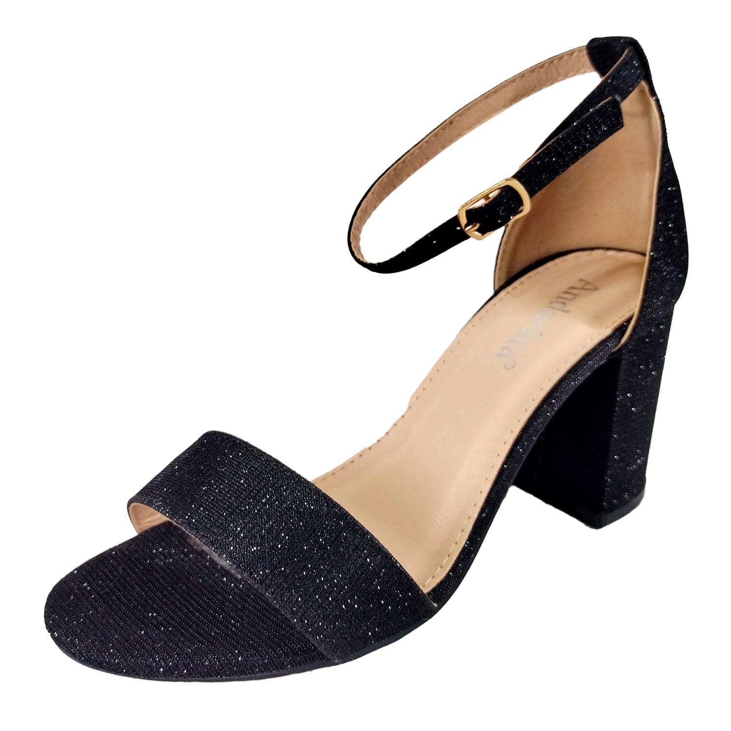 SANDALIAS MUJER MEGABAZAR DE TACO ALTO CON BRILLANTES L5 YASNA - 2