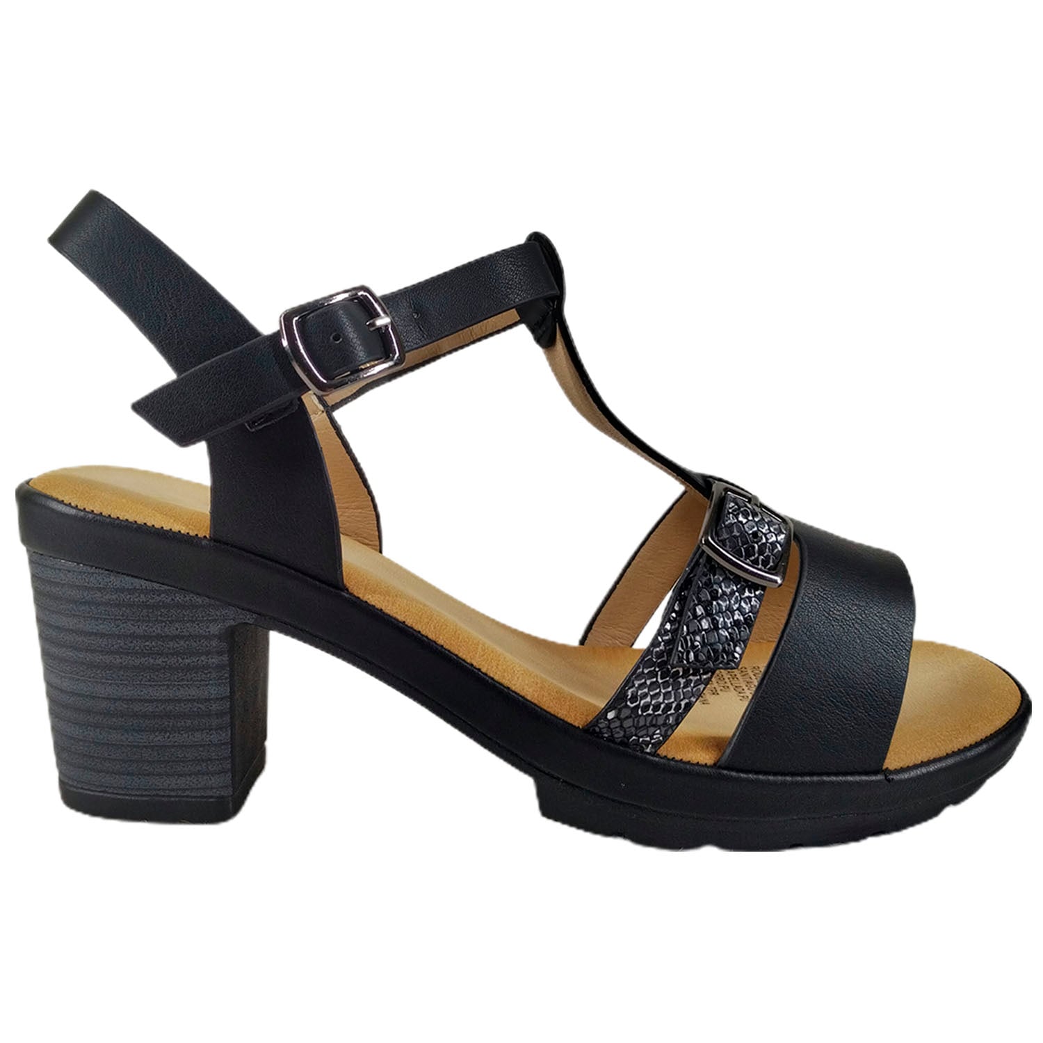 SANDALIAS MUJER MEGABAZAR DE TACO MEDIO NH9 YASNA - 1