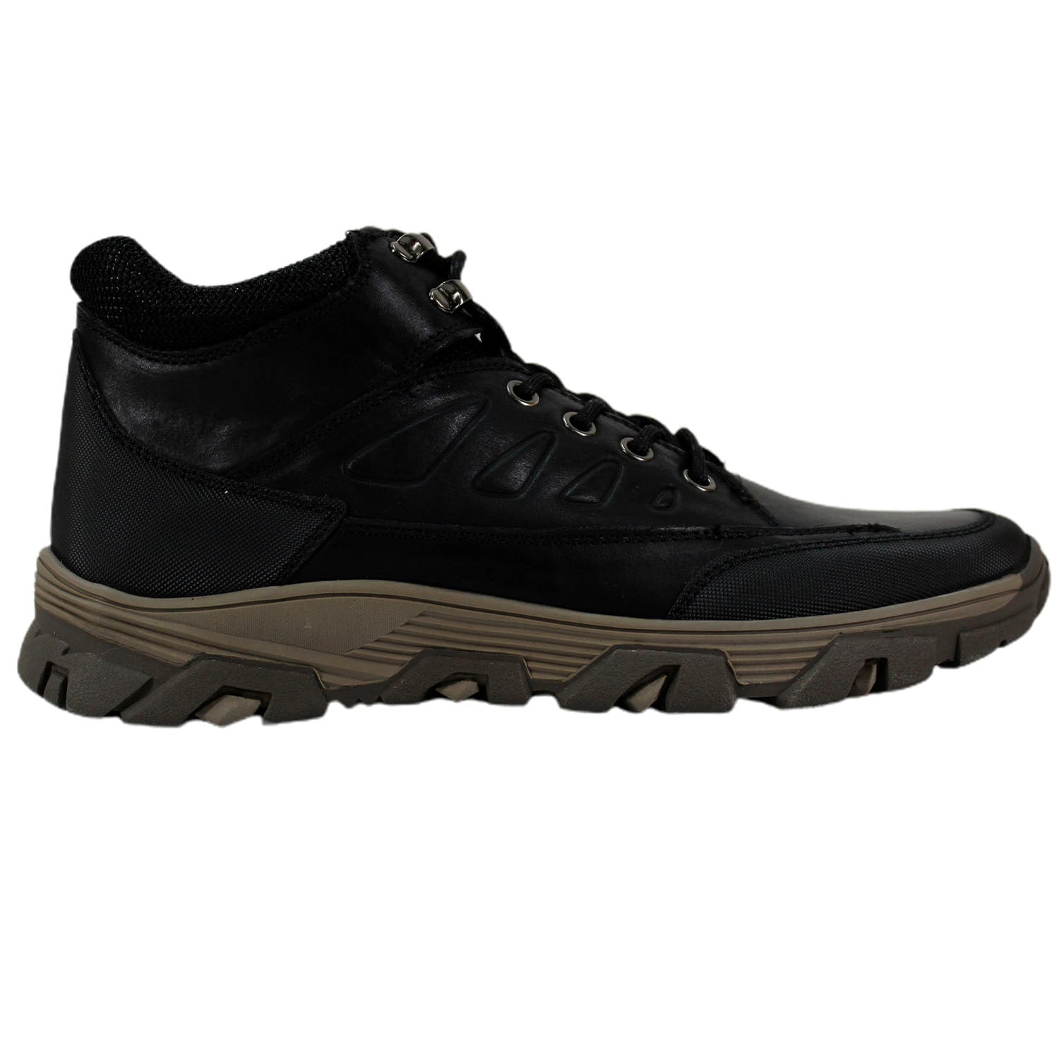 BOTÍN HOMBRE CUERO NEGRO CASUAL L801 MB - 1