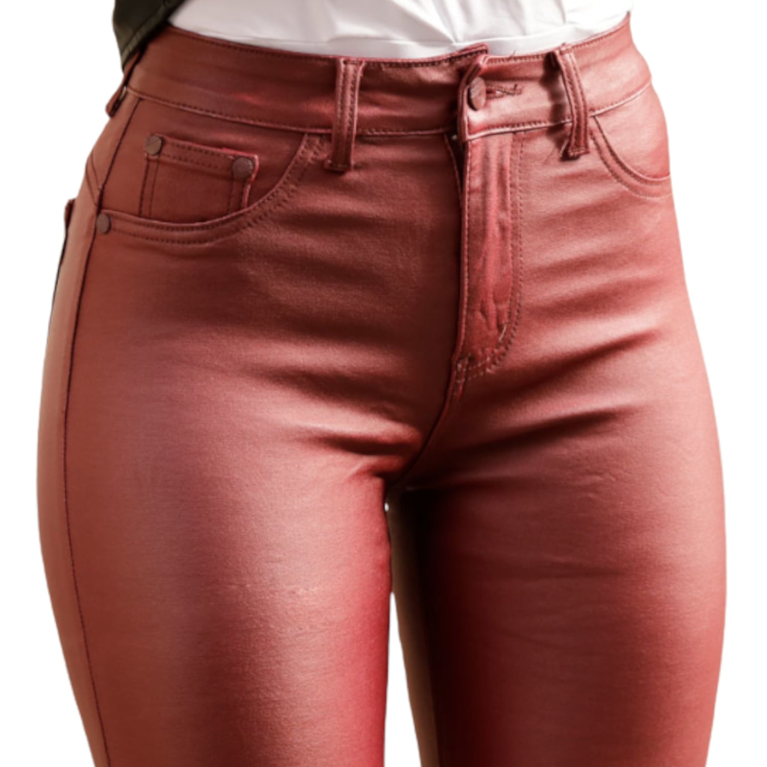 PANTALON ECOCUERO DE MUJER JEANS PITILLO SKINNY J2 YASSNE - 3
