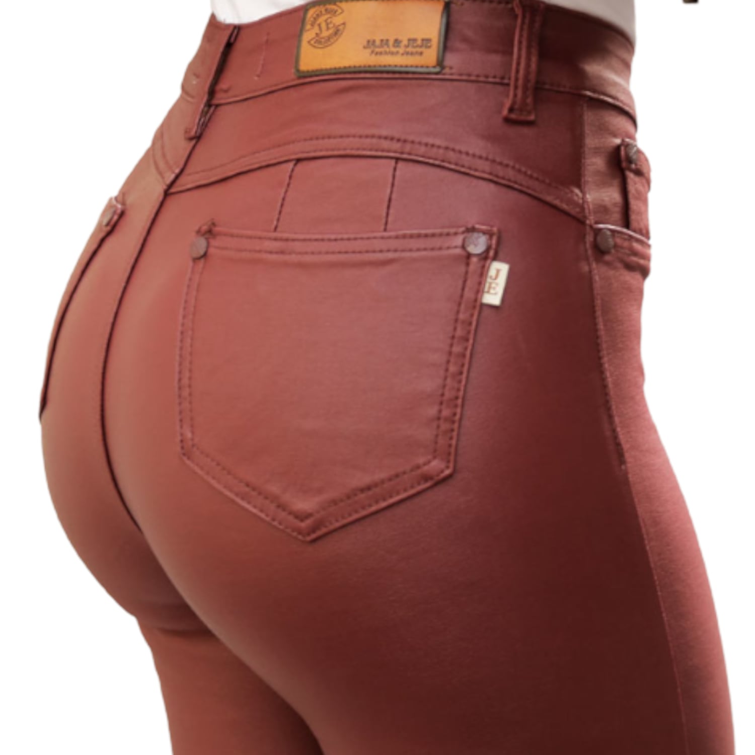 PANTALON ECOCUERO DE MUJER JEANS PITILLO SKINNY J2 YASSNE - 4