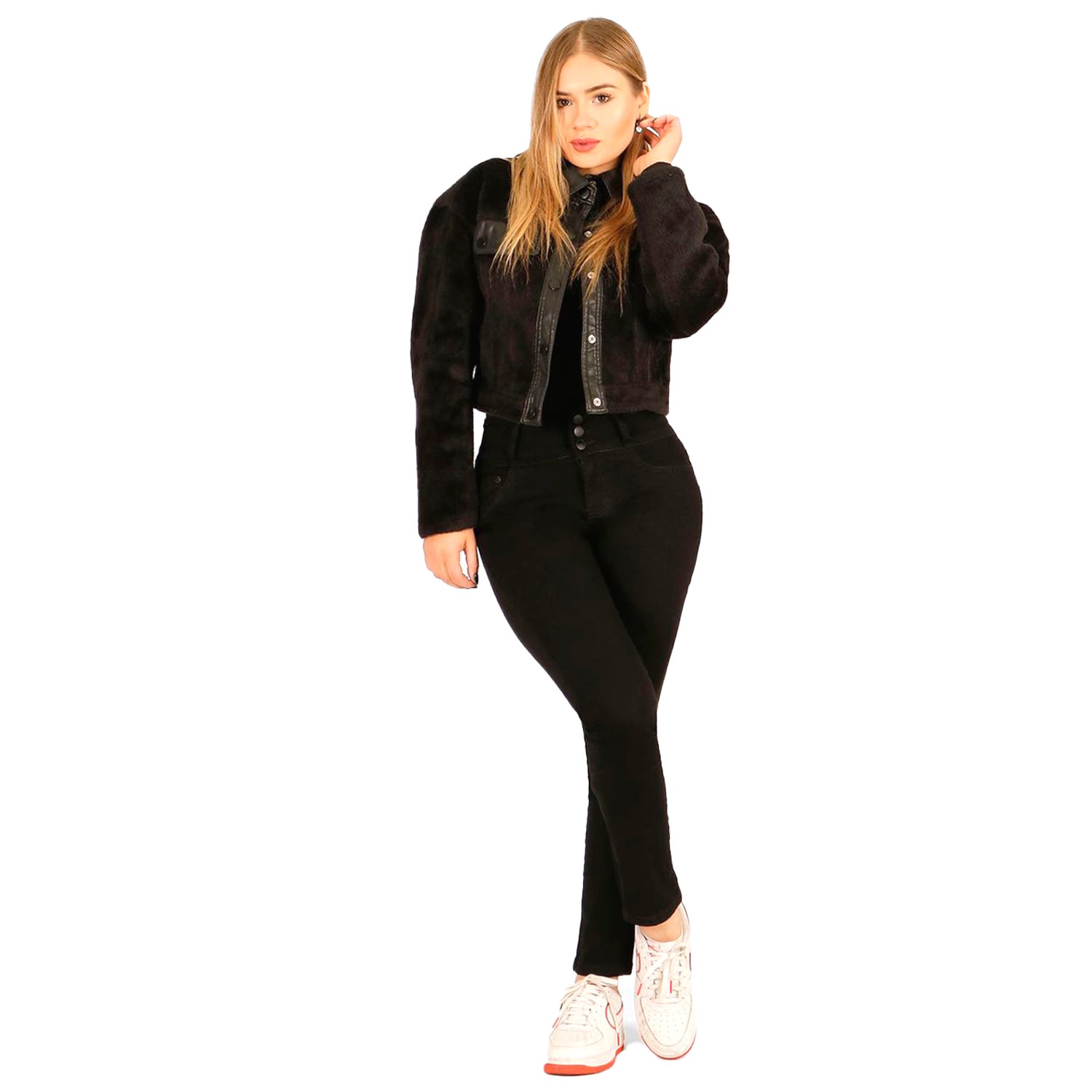 JEANS DE MUJER TIRO ALTO PITILLO J74 YASSNE - 1