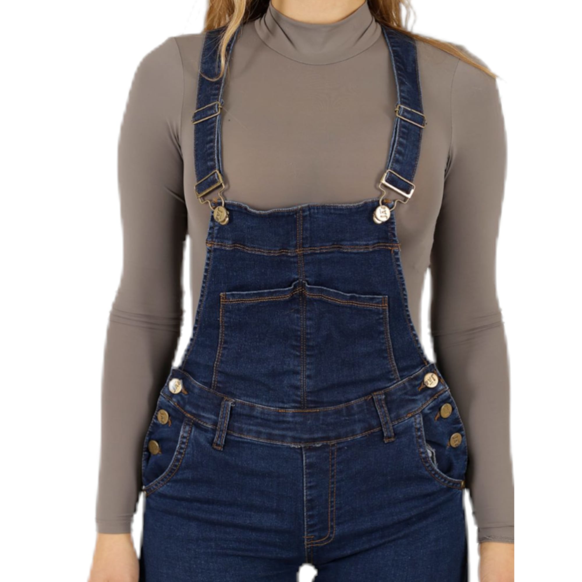 JARDINERA DE JEANS MUJER MEGABAZAR AZUL J9333 333 YASSNE - 3