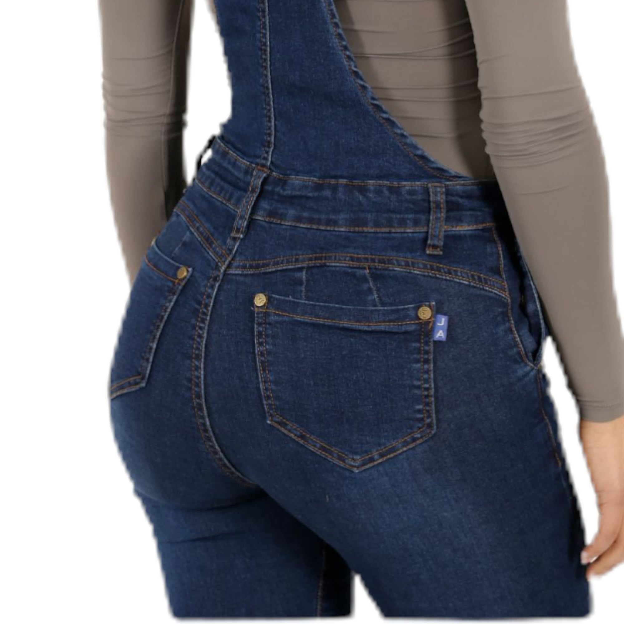 JARDINERA DE JEANS MUJER MEGABAZAR AZUL J9333 333 YASSNE - 4